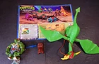 Vintage TMNT Cave Raph Tubular Pter Figure Teenage Mutant Ninja Turtles w/ Card