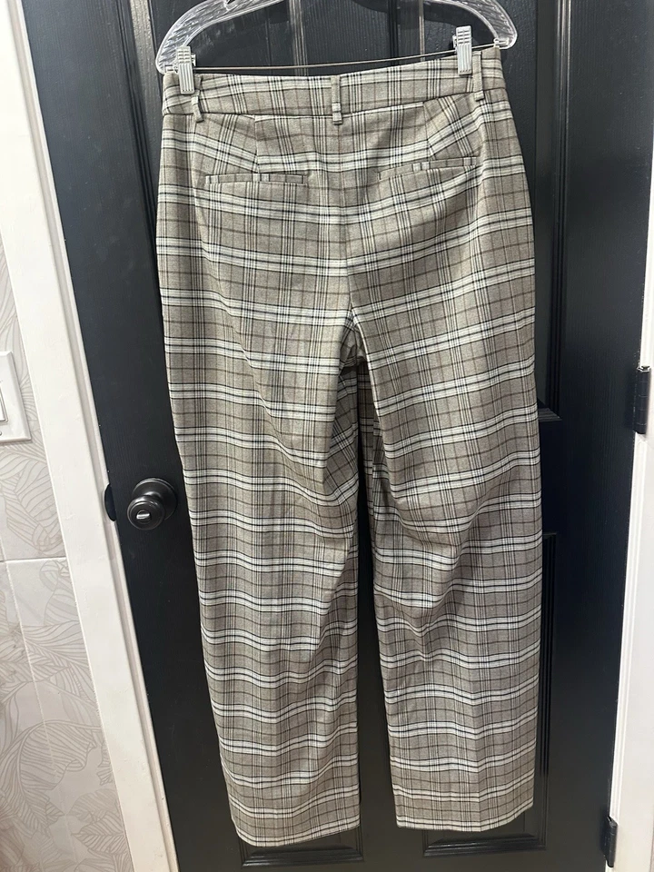 Брюки расслабленные Express Editor в клетку со средней посадкой длина 10 шт. - Изображение 3 из 4