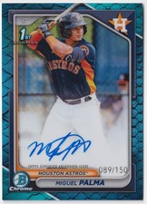 2024 Bowman Chrome 1st Miguel Palma #CPA-MP Reptilian Blue Refractor Auto #/150