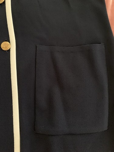 Louis Feraud 2-Piece Size US 6 Dk Navy & White Jacket & Skirt Viscose - Picture 20 of 20