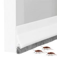 Door Sweep for Bottom Door Draft Stopper with Brush Self Adhesive