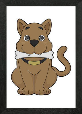 Hundeknochen gerahmtes Wandbild Poster Leinwanddruck Bild