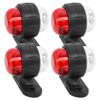 4Pcs LED.Begrenzungsleuchte Rot Weiß Positionsleuchten PKW Anhänger Beleuchtung