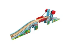 Z MAYABBO Wooden Train Tracks Accessories Wood Train Lifting Bridge... Fast Ship