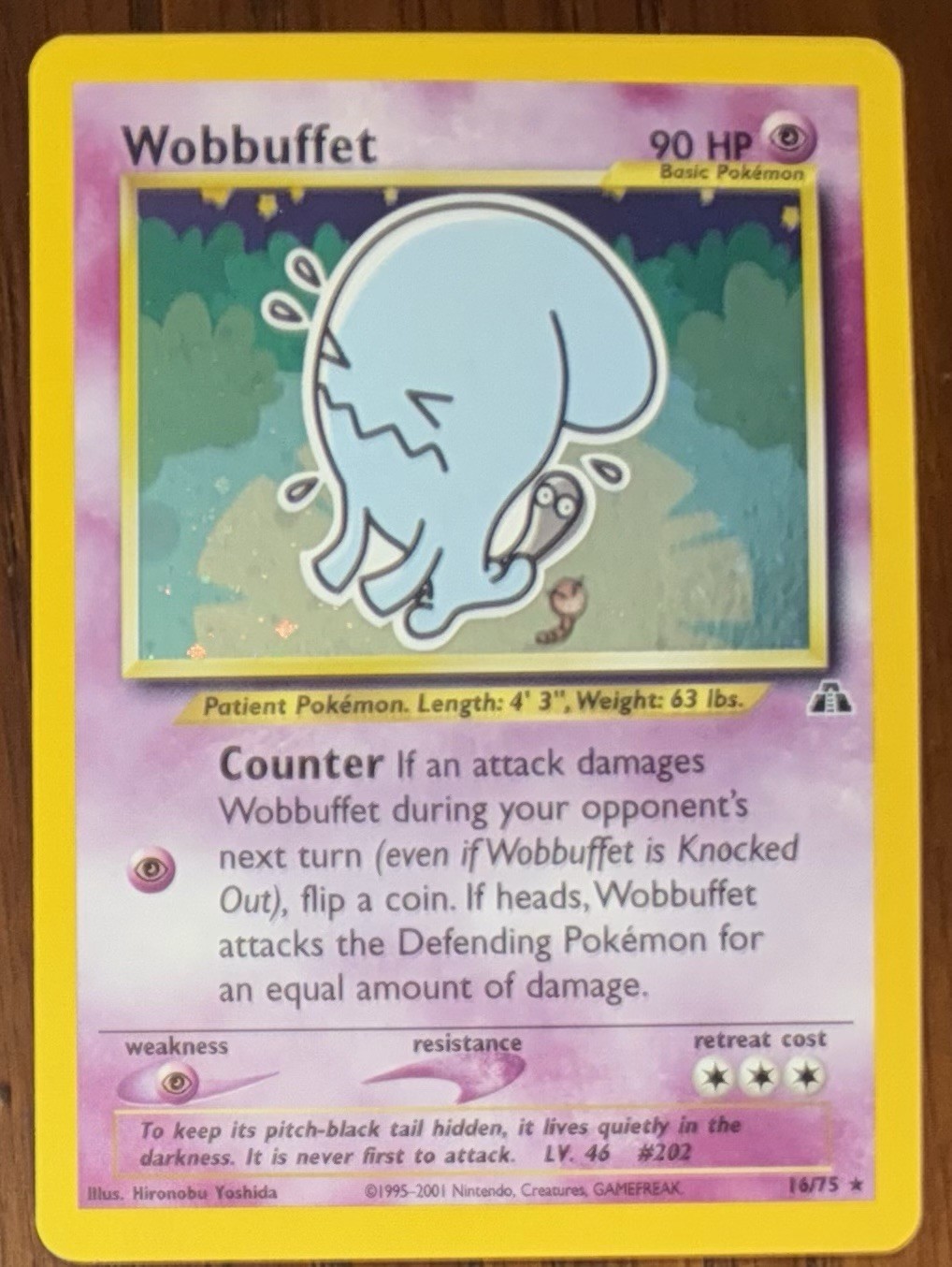 Wobbuffet 16/75 Neo Discovery Holo Rare NM