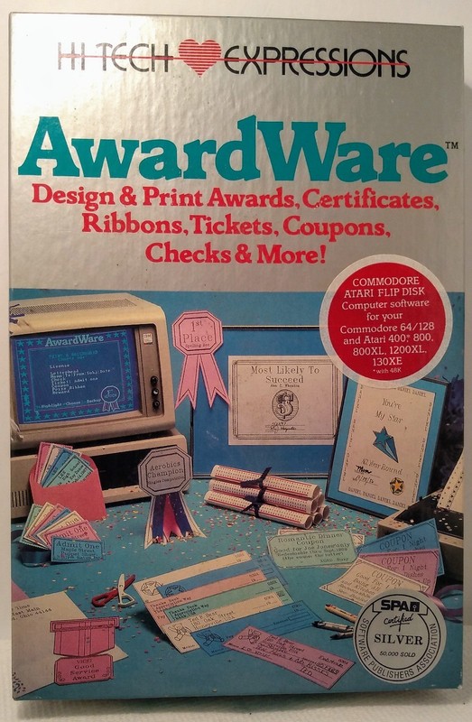 Commodore 64/128 Game Software 1986 AwardWare-Hi Tech Expressions Three Disks