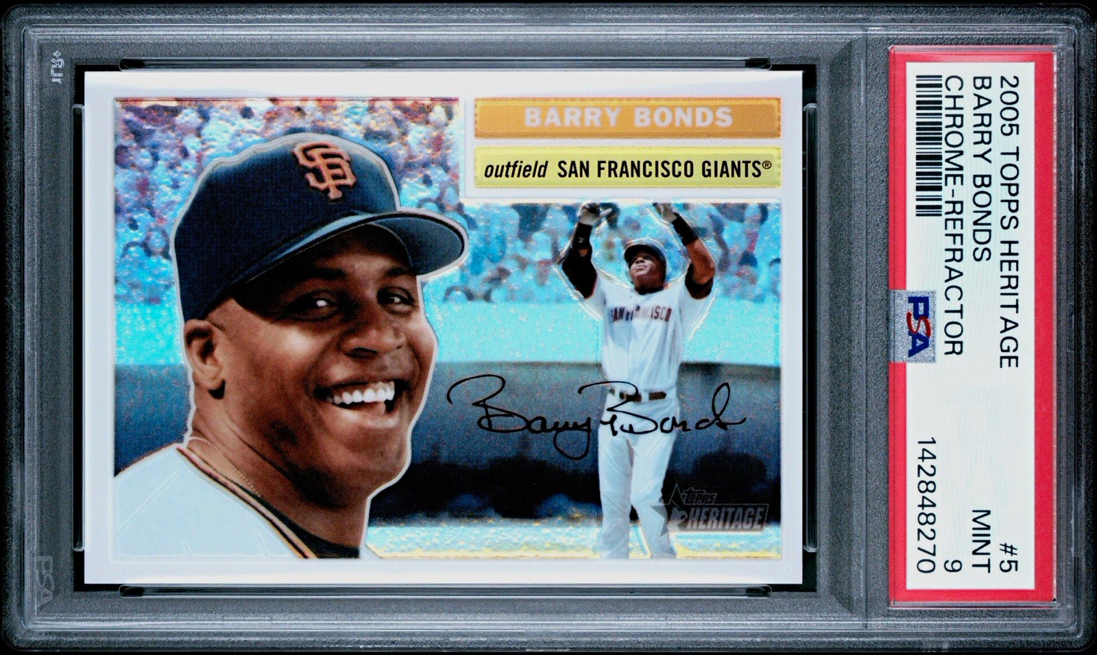 Topps 2005 Heritage Barry Bonds Chrome Refractor #THC5 /556 San Francisco