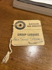 Geisler Air Cruises Group Luggage Paper Tag Used