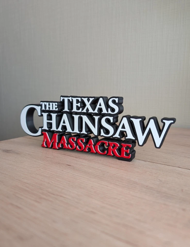 Texas Chainsaw Massacre Logo 3D Leatherface Massacre à la Tronçonneuse Déco 22x7 - Photo 2/4