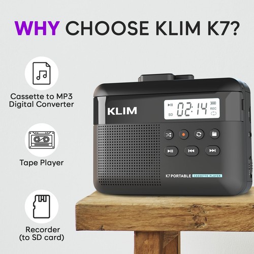 K7 Cassette Tape Player + Cassette to MP3 Converter + Portable Cassette Player + - Picture 2 of 7