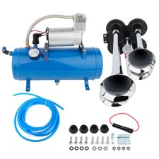 150psi 4 Trumpet Air Horn Compressor Tank Gauge Kit 1.6gal For Train Truck