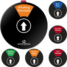 Office Private Sign, 6 Options Door Hanging Sign, Do Not Disturb, Please Knock,