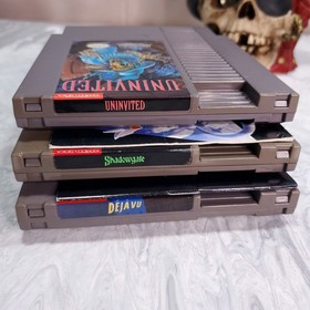 NES ICOM MacVenture Set Deja Vu Shadowgate Uninvited VTG Nintendo Carts Tested