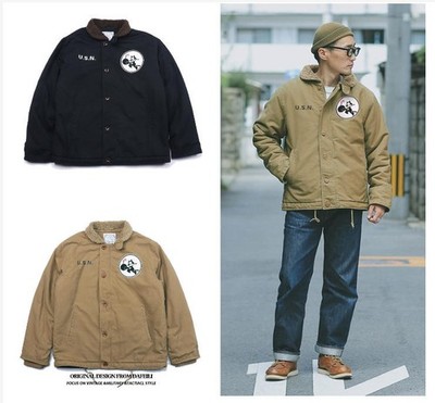 Deck Jacket Winter Fleece Lined Lamb Wool Coat Felix the Cat Thick Style Sale