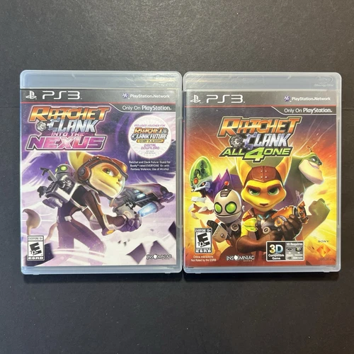Lot of 2 Ratchet & Clank Into The Nexus + All 4 One PS3 Complete Manual