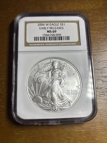 2006-W American Silver Eagle NGC MS69 Early Releases 1oz .999 Silver