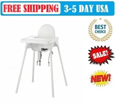 IKEA ANTILOP High chair with tray, white/white BRAND NEW