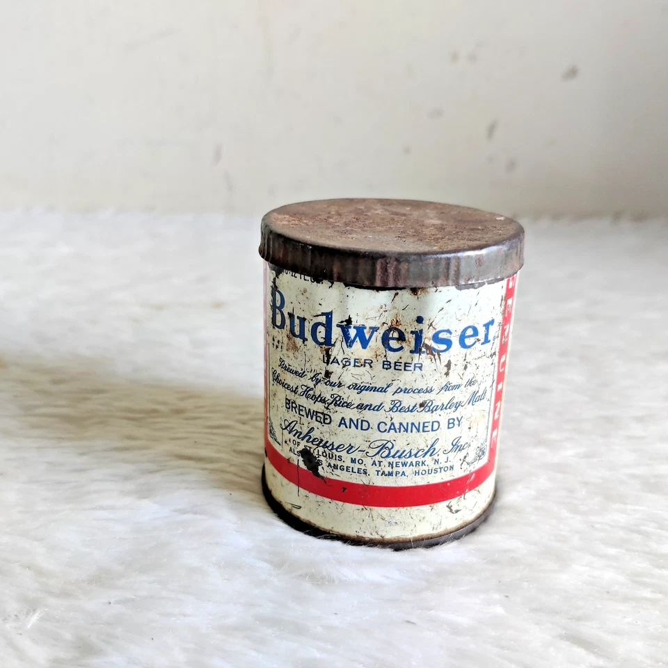 1940er Vintage Budweiser Lager Bier Werbe Blechdose Box Alte Bar Dekor TIN167 - Bild 4 von 4