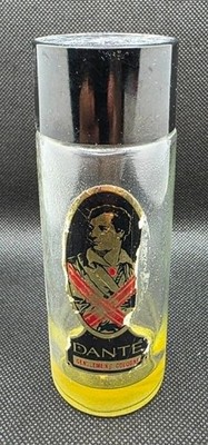 RARE! Vintage Dante Gentleman's Cologne 4 Ounce Glass Bottle Oz New York Dist