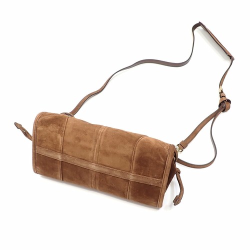 Used Prada Bonnie Small Shoulder Bag For Women Brown Suede 1Bh215 Crossbody - Picture 2 of 7