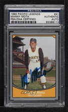 PSA/DNA 1990 Pacific Baseball Legends Manny Mota #41 0y9m