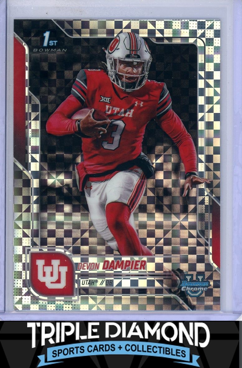2025 Bowman University Chrome 1st Devon Dampier X-Fractor Utah O576