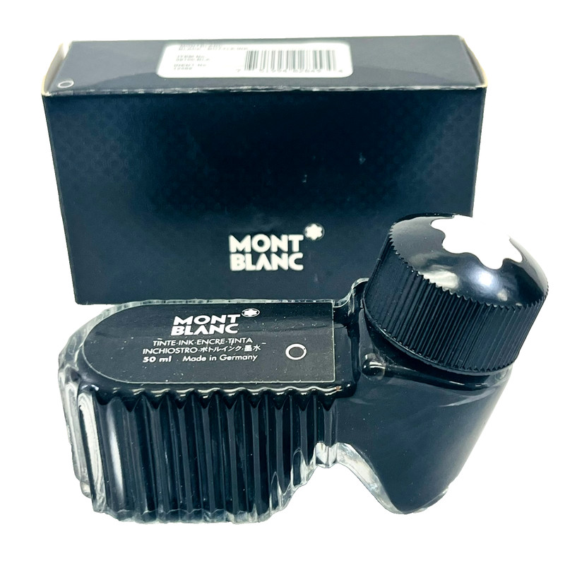 Vintage Montblanc Black 50ml Ink Bottle No39100 Luxury Writing W. Germany