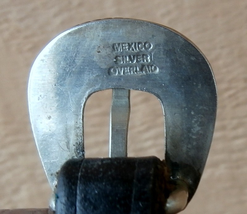 2 Silver 3 Pc. Small Buckle Sets 1 Sterling Keyston Bros. 1 Silver Overlay