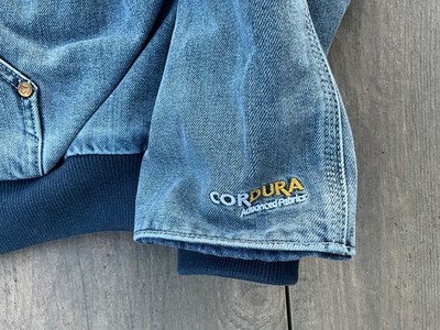 Supreme Fox Racing Hooded Work Jacket FW/25 Blue Denim Size Large
