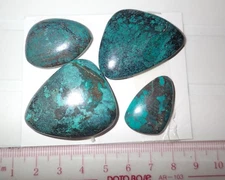 Turquoise Stone Flat Free Form Cabochon 198.5 Carat 4 pieces 39.7 gram Lot A