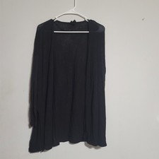 Worthington Womens Black Cardigan Size Small Oversized Open Cardi Lightweight