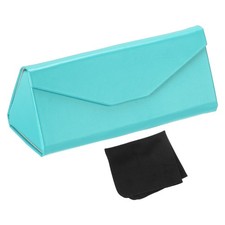 Foldable Glasses Case, Triangle Magnetic Sunglasses Case, River Blue