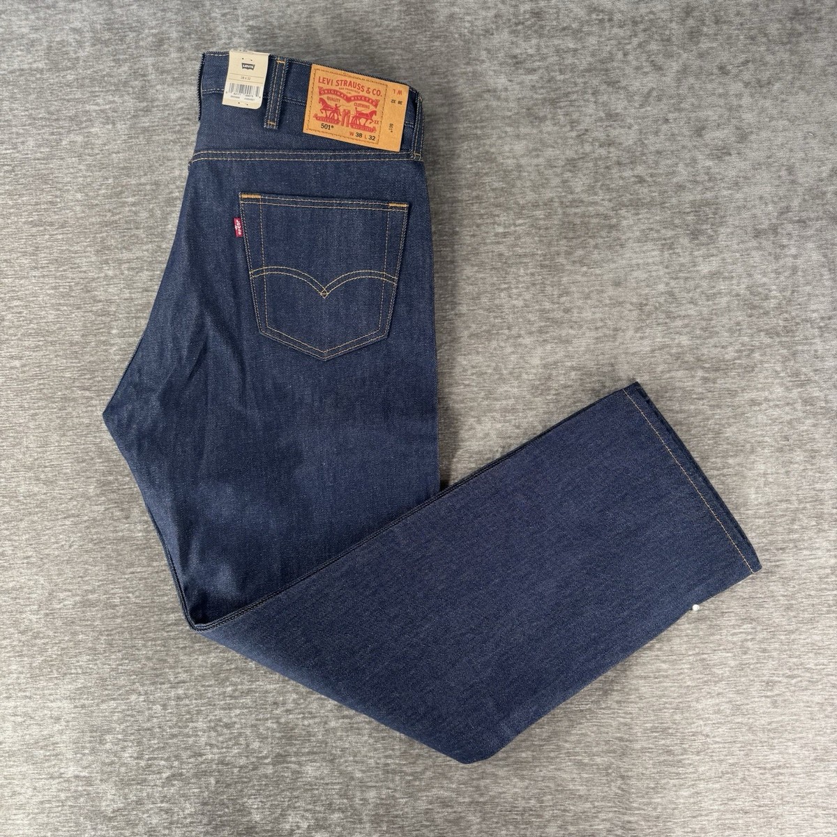 Levis 501 Shrink To Fit Button Fly Jeans Straight Leg Men's 38x32