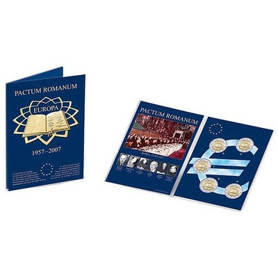 Leuchtturm Münzkarte 50 Jahre Römische Verträge Pocket für 5 x 2 Euro BRD 2007