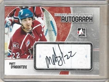 MATT D'AGOSTINI MONTREAL CANADIENS 2007-08 ITG HEROES AND PROSPECTS AUTO #A-MDA