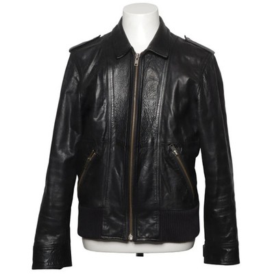 Lee, Lederjacke, Herren, Größe: L, Schwarz, Leder/Polyester, Einfarbig #1aM
