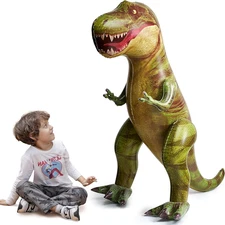 62in Giant T-Rex Dinosaur Inflatable, Over 5ft Tall, Party Decor & Pool Toy Gift