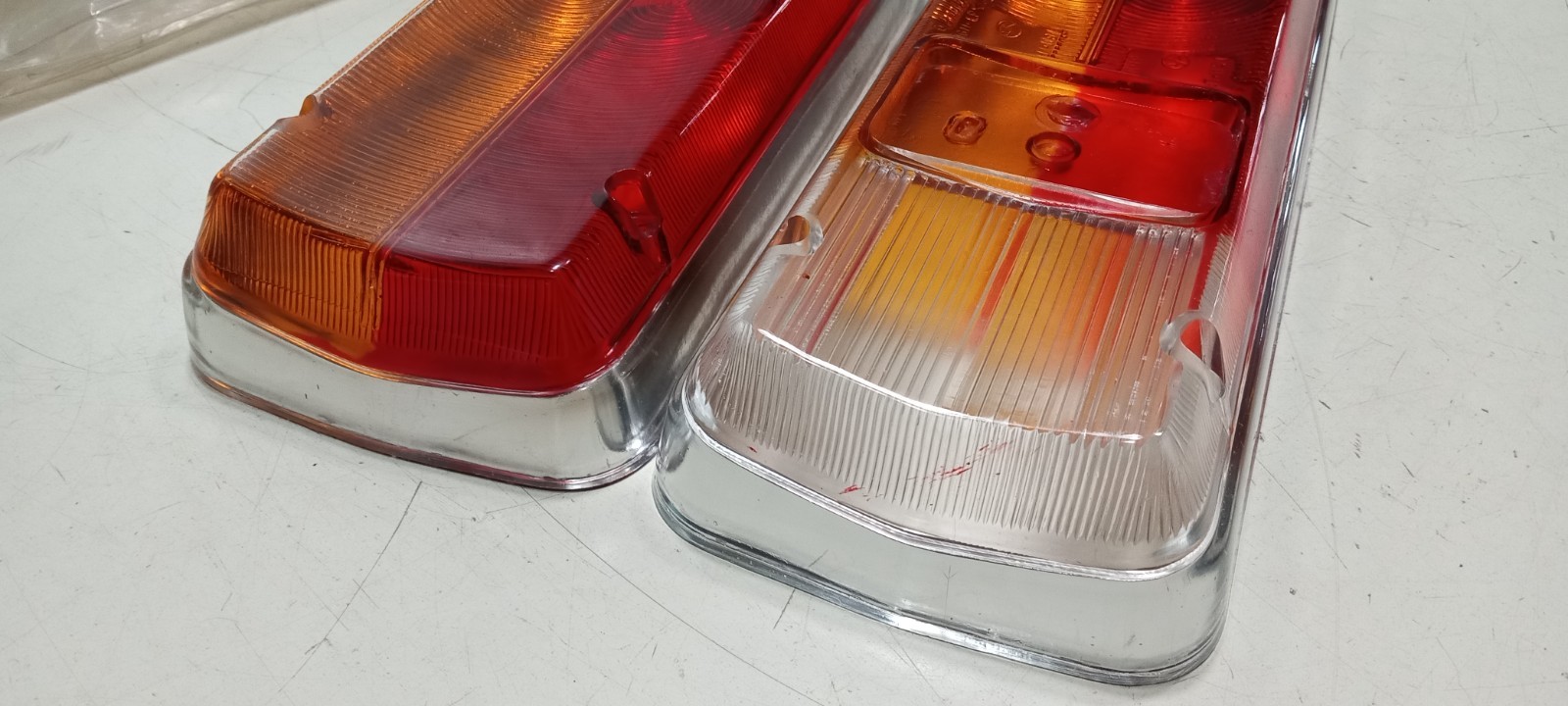 Maserati Ghibli Tail Light Lenses_Bora_Indy_Khamsin_Pair_Euro_Early Models_NEW