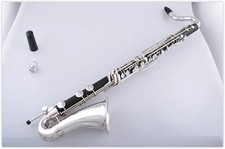 New JM Silver Plated Keys Bass Clarinet Bb Tune Clarinet High Quality with Case