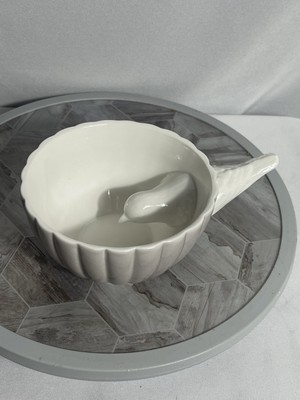 imm Living Bird in Bowl Mug by Ange-line Tetrault Gray White Ceramic Cup