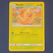 Weedle 1/111 - Crimson Invasion - Common Pokemon Card - LP