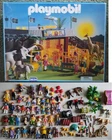Vintage Playmobil Large Zoo #3634 in Box Mostly Sealed! W/ Extra People Animals