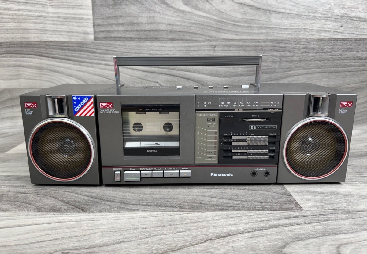 PANASONIC RX-C50 GHETTOBLASTER STEREO TAPE AM/FM GRAY COLLECTIBLE