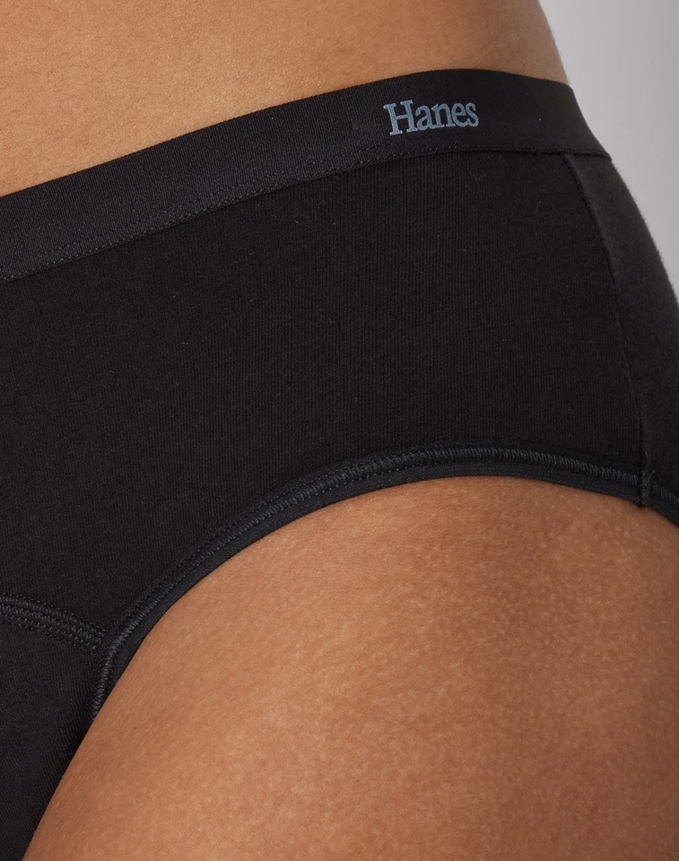 Hanes Comfort, periodo. Ropa interior hipster, súper fugas, paquete de 3 para mujer Foto 4 de 4