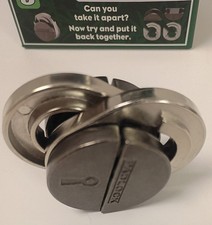 BePuzzled  Padlock Hanayama Metal Brainteaser Puzzle Mensa Rated Level 5,...