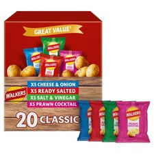 Walkers Classic Variety Multipack Crisps 20 x 20g  (Pack of 3)