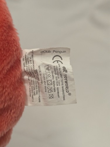 Disney Club Pinguino Rosso Puffle Cuscino Piatto Morbido Peluche Giocattolo - Foto 4 di 7