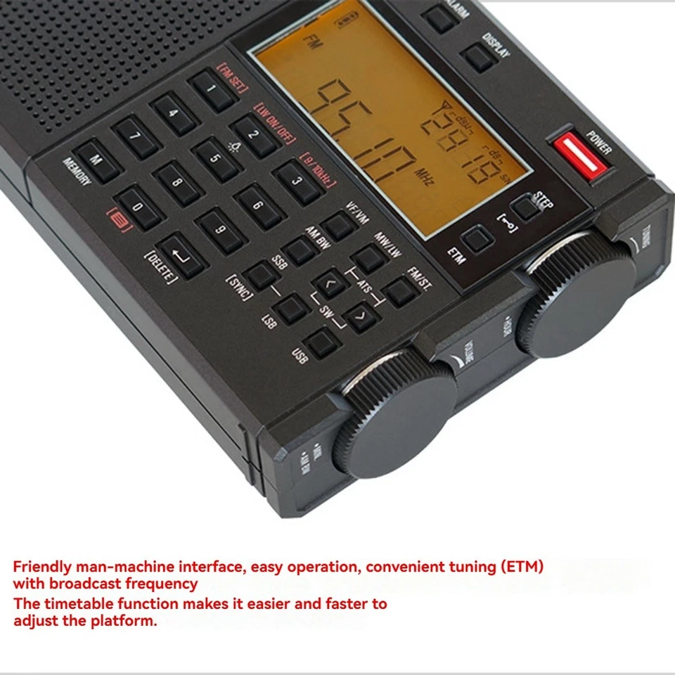 Tecsun PL-330 Vollbandradio, Tragbares FM-Stereo, LW/MW/SW SSB DSP-Empfänge6466 - Bild 4 von 4