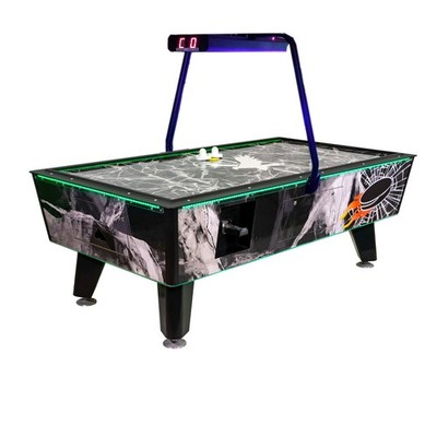 Great American Black Ice Power Air Hockey Table Coin Operated - 7 ft - Overhead