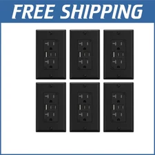 Energy Efficient 20 Amp Wall Outlet with 3 USB Ports, Family-Safe Design